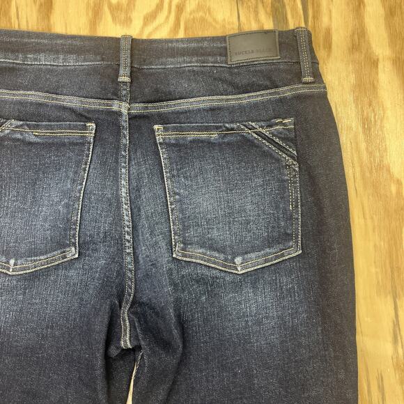 BKE Buckle Black Skinny High Rise Womens Size 32 X32 Stretch Slimming Dark Wash - Picture 7 of 14
